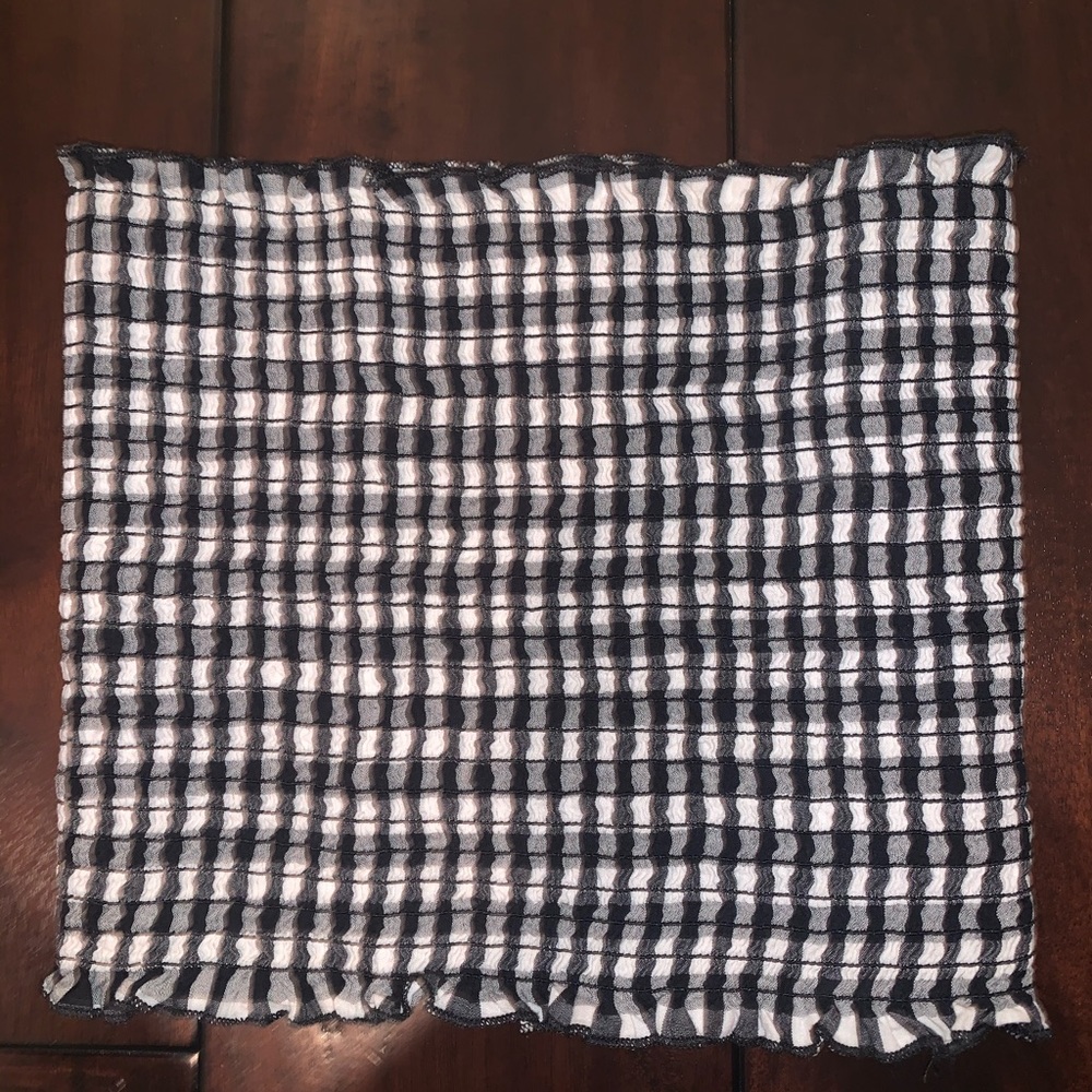 gingham tube top